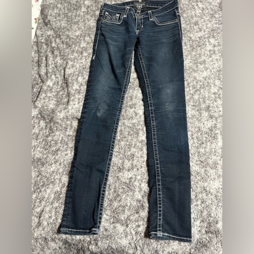 Big Star Blue Skinny Jeans with Classic Stitching